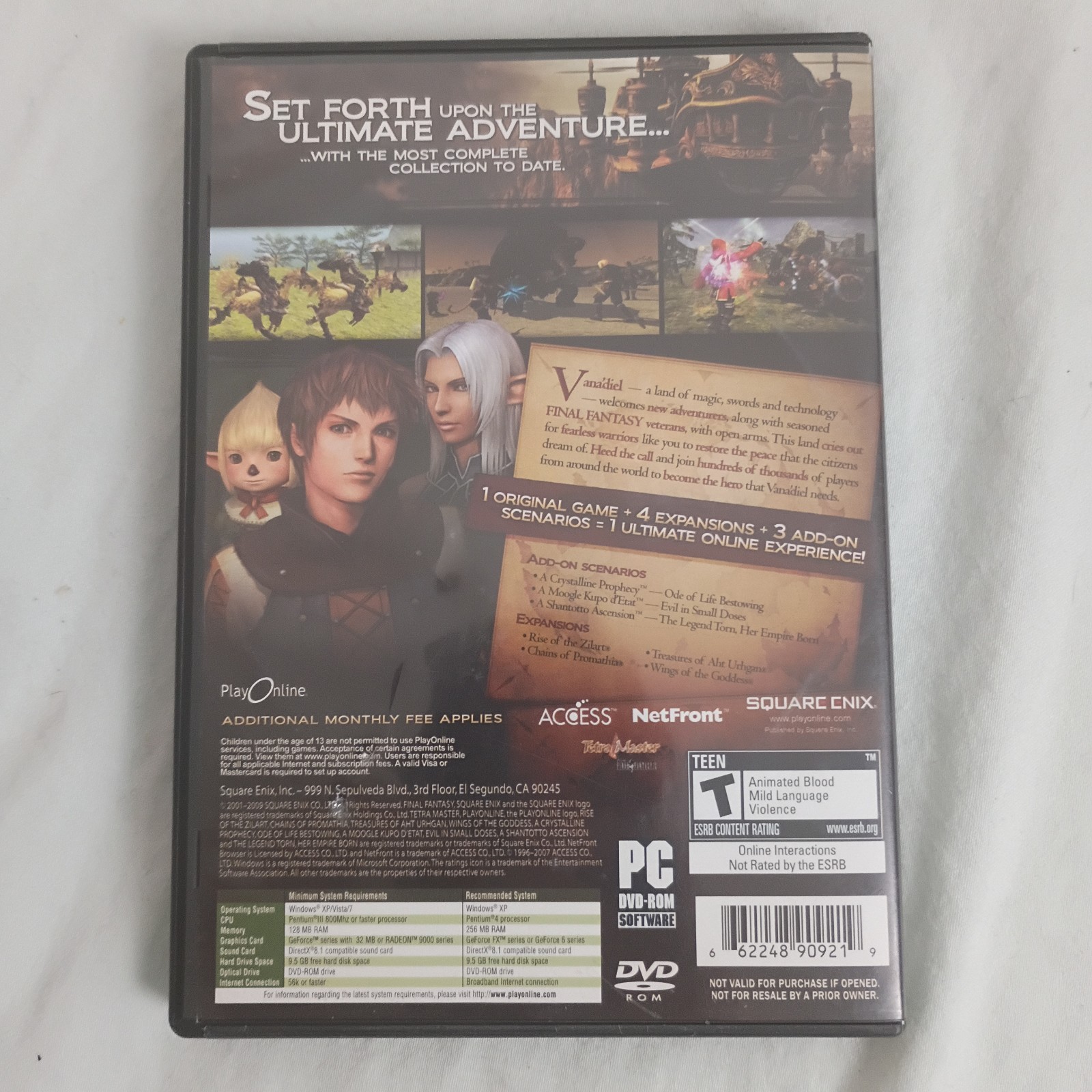 Final Fantasy XI 11-Ultimate Collection (PC 2009) Complete w Reg Card CIB