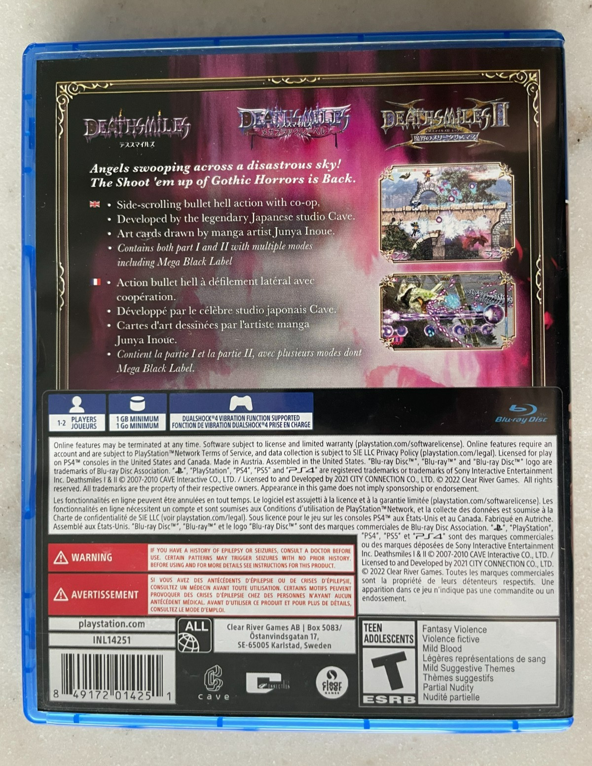 Deathsmiles I&II, Sony PlayStation 4 PS4, Clear River Games, CIB & New Condition
