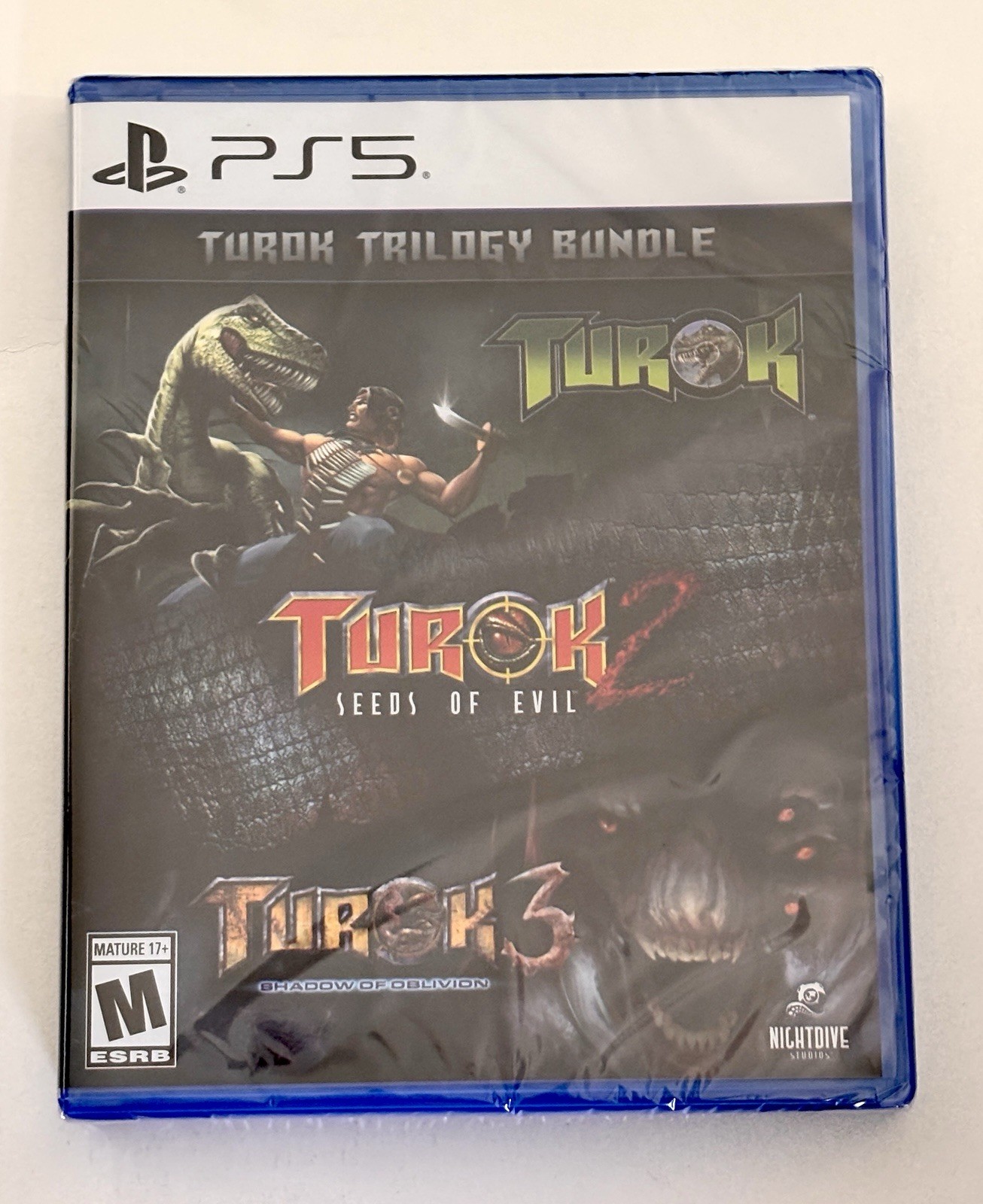 Turok Trilogy Bundle – Playstation 5 Classic Game – NEW in Shrink Wrap – M ESRB