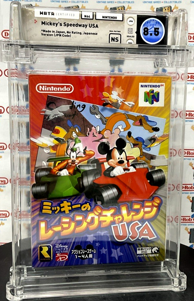 New Unsealed Mickey’s Speedway USA Nintendo 64 WATA 8.5