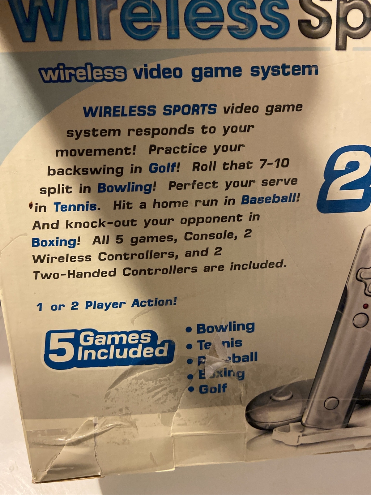 Wireless Sports Video Game System w/ 5 Games Works
