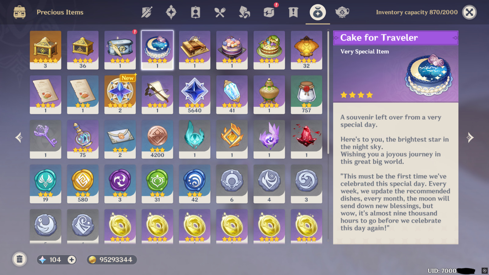 Genshin Impact AR60 [EU] Day 1 OG account w/ Festering Desire + TONS WELL BUILD!
