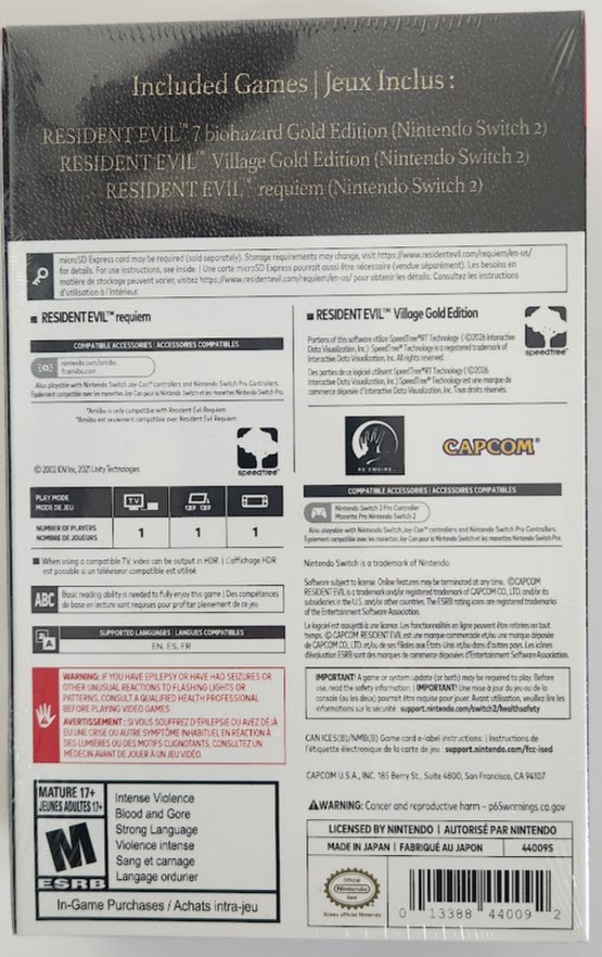 Resident Evil Generation Pack (Key Cart) Switch 2 Brand New Game (2026)