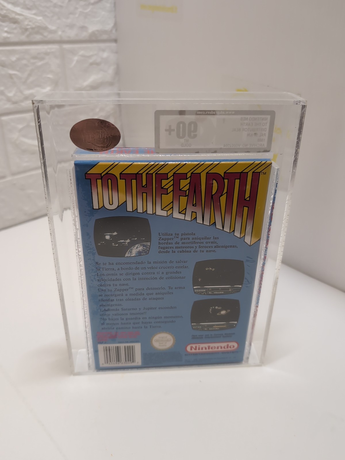 Nintendo Nes To The Earth PAL Spain UKG 90+ MT Gold