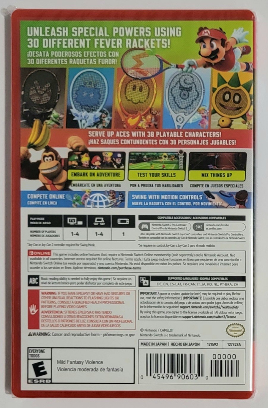 Mario Tennis Fever Nintendo Switch 2 Video Game NEW SEALED FREE SHIPPING