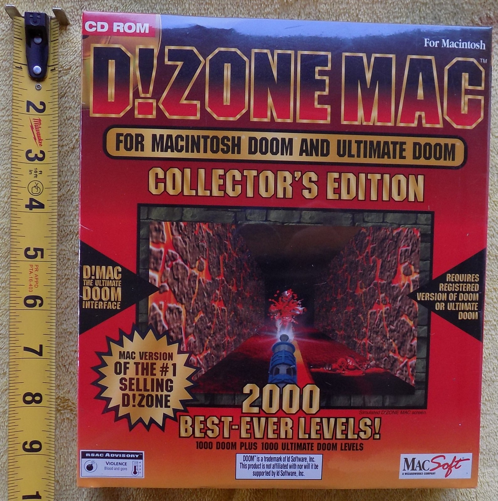 D!Zone Mac: Doom & Ultimate Doom – 1995 MACSoft NISB Big Box