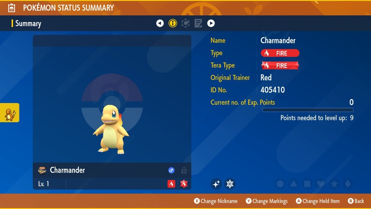 🌟6 IVs Shiny Charmander | Pokemon Scarlet & Violet🌟