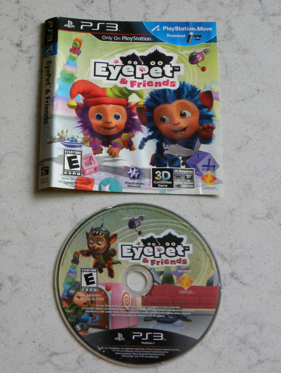 EyePet & Friends (Sony Playstation 3 /PS3) Disc & Cover Only – Tested & Working