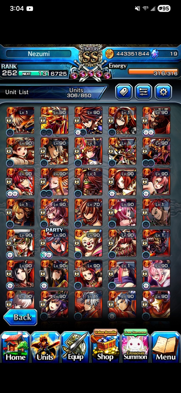 Grand Summoners End Game. Has War Hero Fen, All 3 Isslids, Ultimate Roy & More