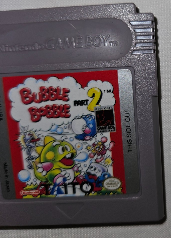Bubble Bobble Part 2 Cartridge Only Authentic Nintendo Game Boy USA 1992 Taito