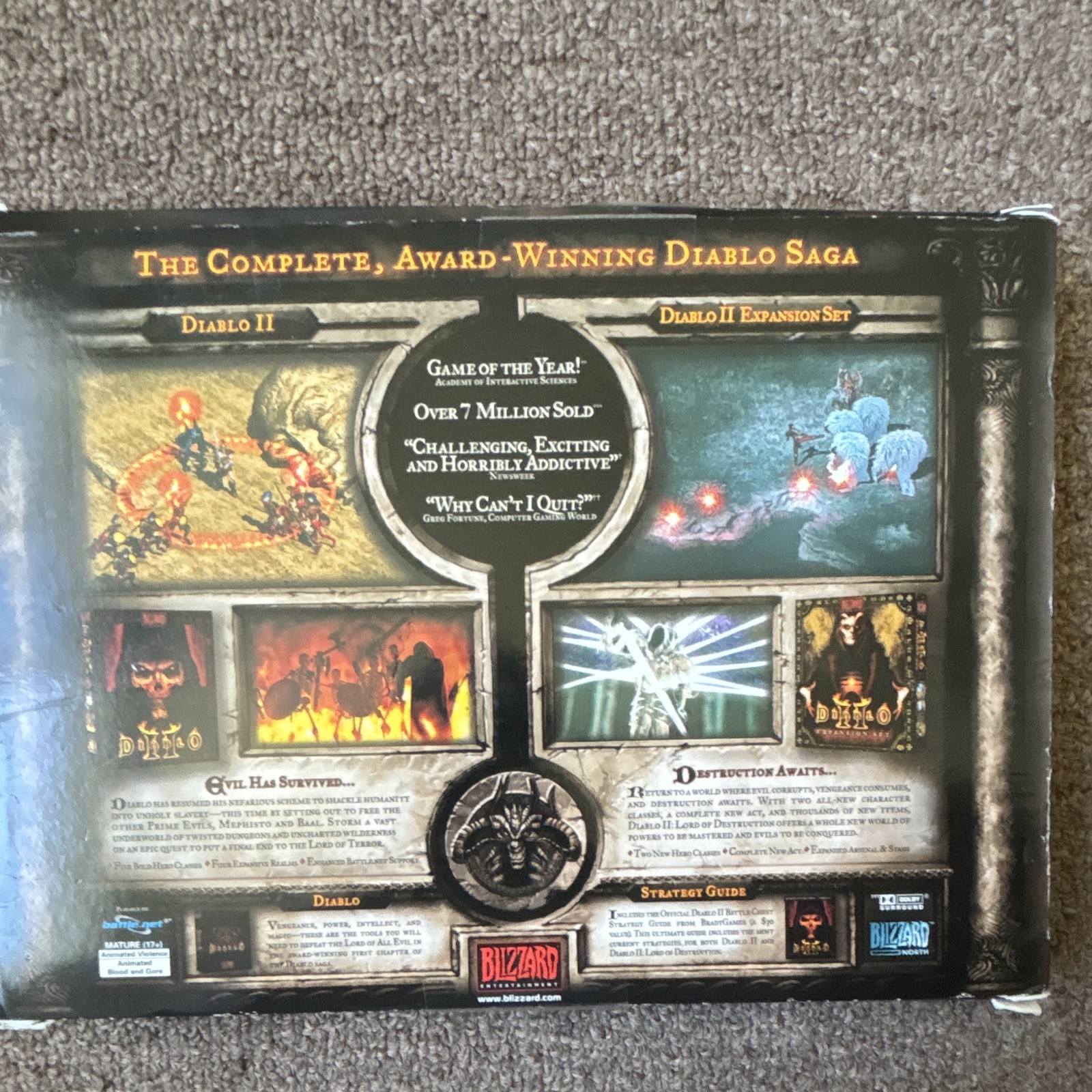 Blizzard Diablo Battle Chest PC w/ Diablo II LoD Expansion + Strategy Guide