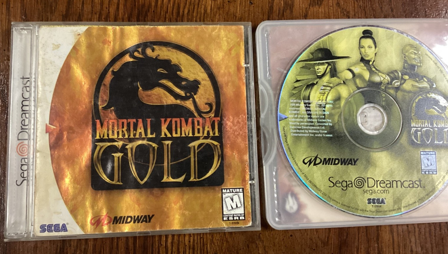 Mortal Kombat Gold Sega Dreamcast Complete Tested Working Fun 3D Weapon Fighting