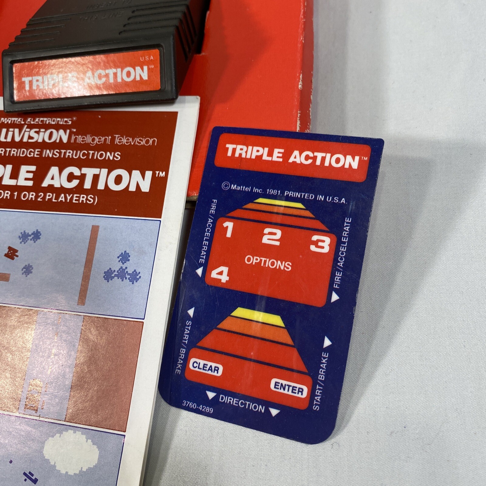 Triple Action (Intellivision, 1981) Mattel Electronics Video Game