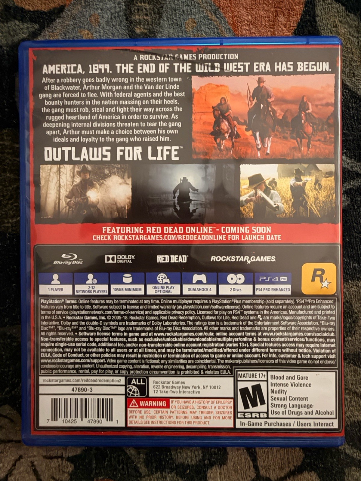 Red Dead Redemption 2 – Sony PlayStation 4 – Complete w/ Map CIB