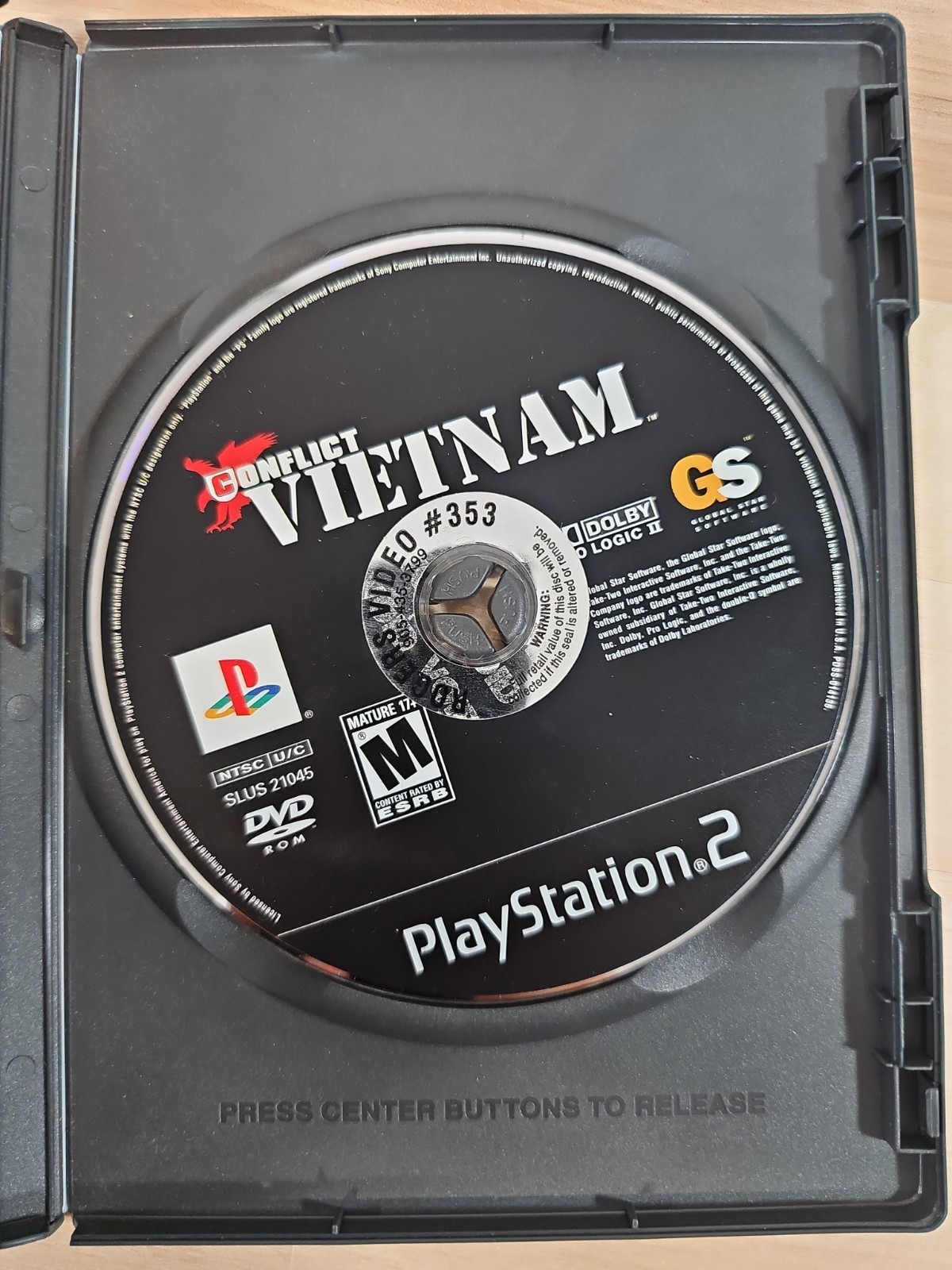 Conflict: Vietnam (Sony PlayStation 2, 2004) Disc Only Tested