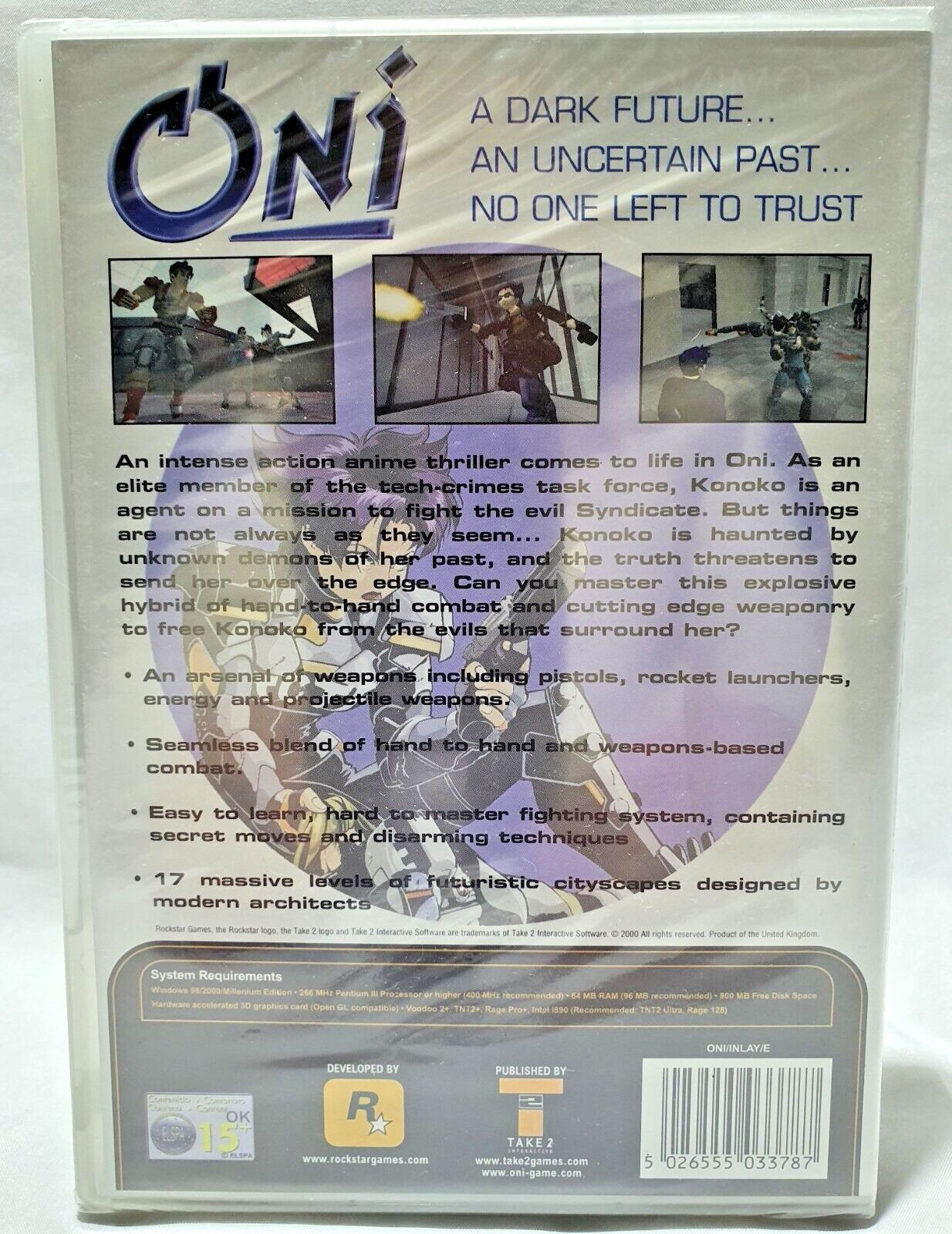 Oni PC CD-ROM NEW Factory Sealed Mint
