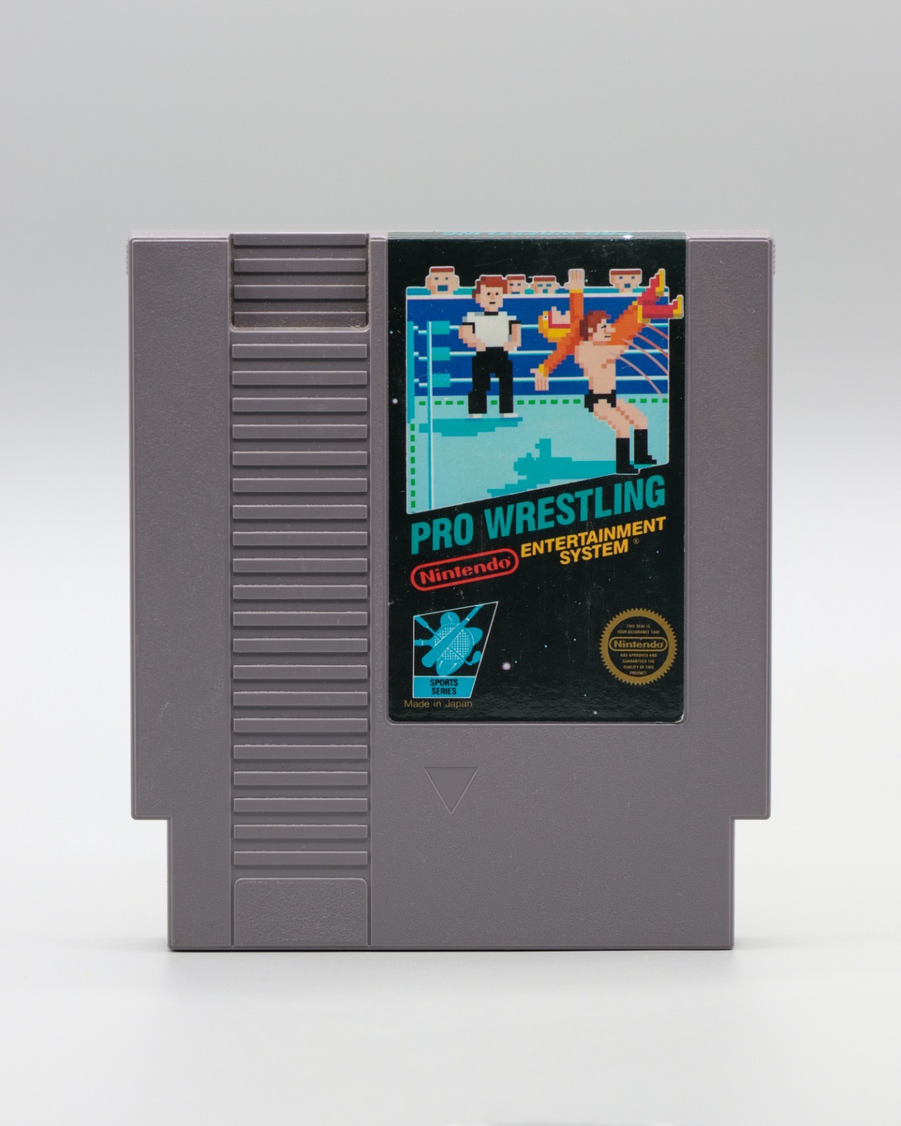 NES Pro Wrestling Game 5 Screw Black Box No Rev A Round SOQ CiB Complete In Box