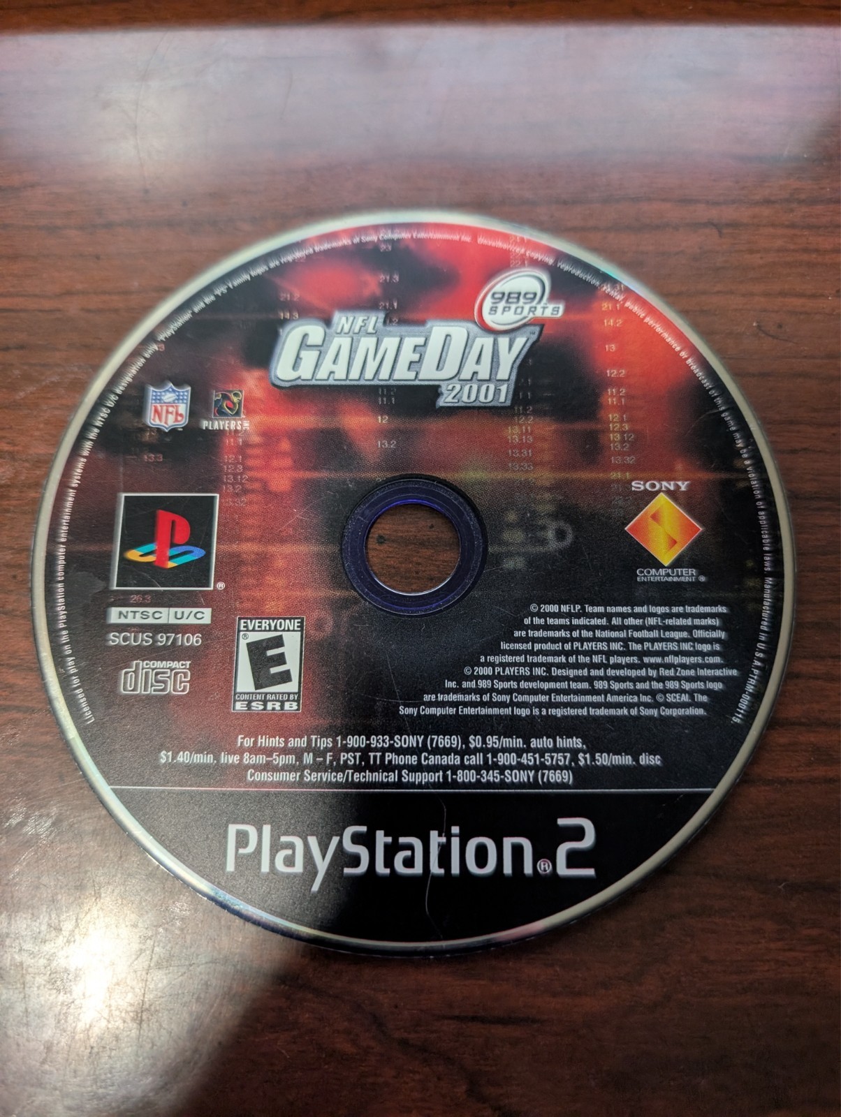 NFL GameDay 2001 (Sony PlayStation 2, PS2) NO TRACKING – DISC ONLY