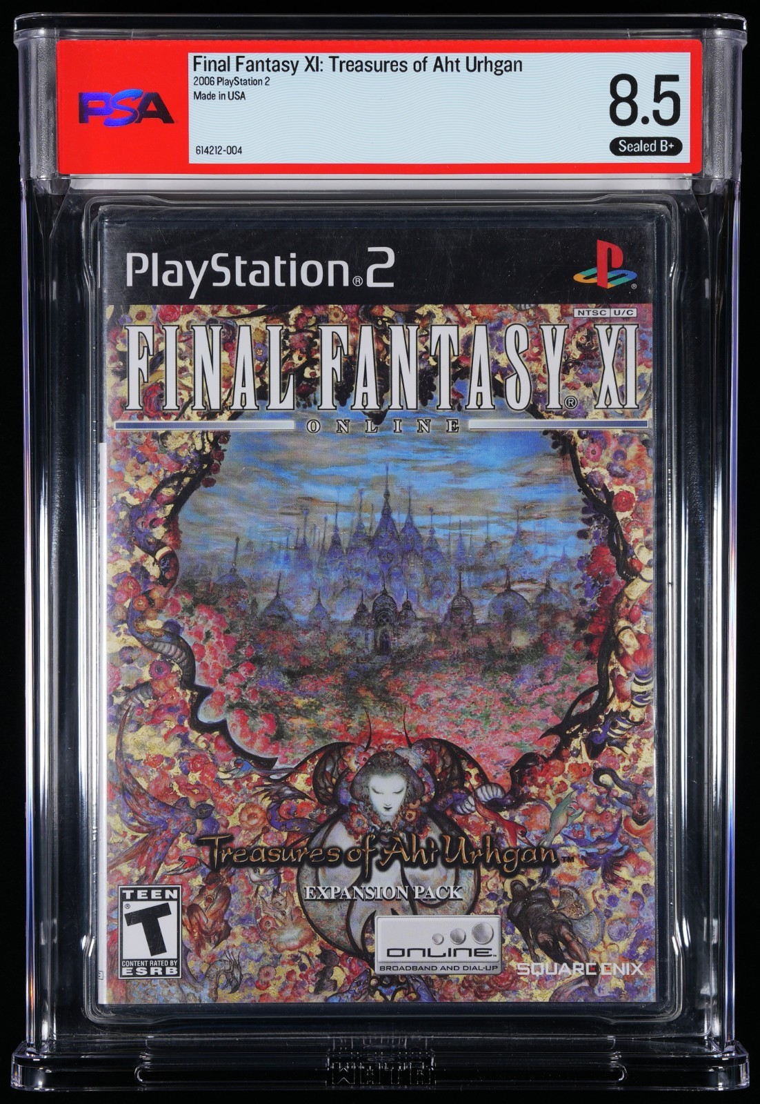 Final Fantasy XI Treasures of Aht Urhgan Playstation 2 Sealed B+ Graded PSA 8.5
