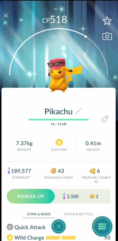 PTC – Combo 4 Shiny Pikachu X Y Background – Male – Road to Kalos