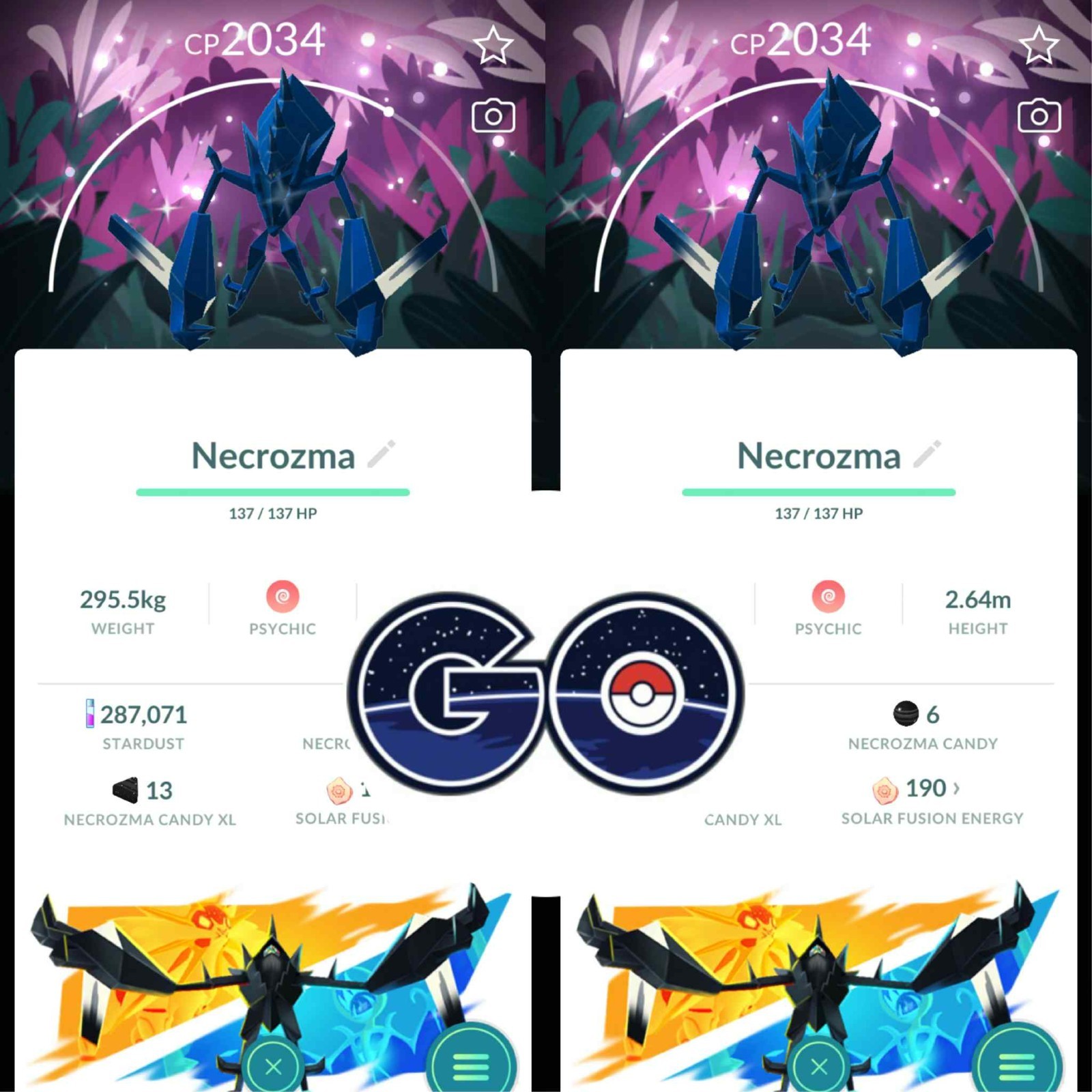 Pokémon Go – Shiny Necrozma Special Background – Mini PTC 80k Stardusts