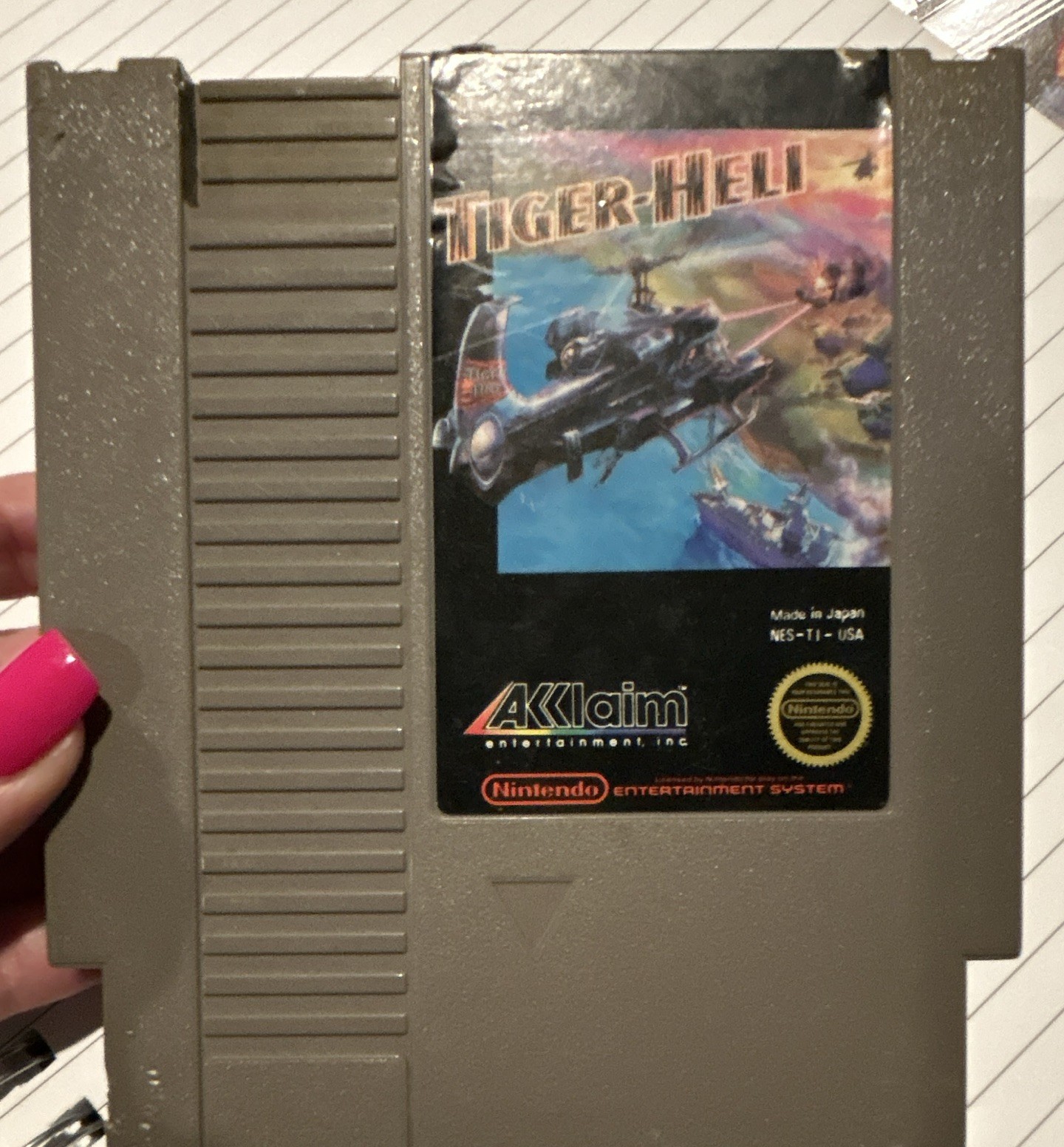 Tiger-Heli Acclaim Shooter Nintendo NES Game Cartridge NTSC-U/C (US/Canada)