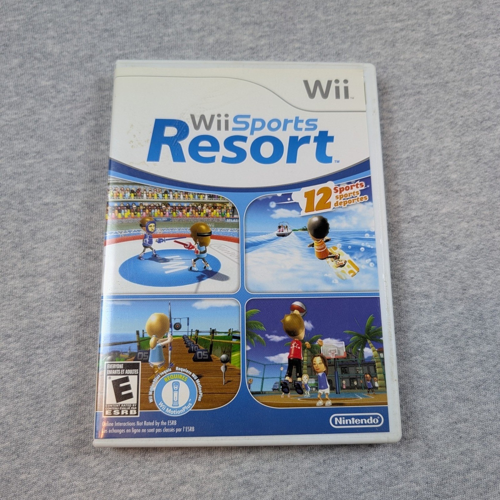 Wii Sports Resort Nintendo Wii Game Disc Case 12 Sports RVL-RZTE-USA-B0
