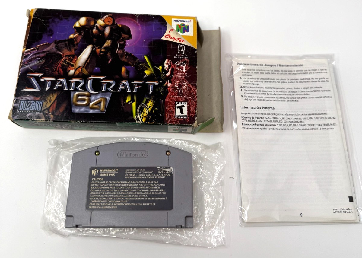 Starcraft 64 N64 Game, Box, Inserts, no manual Excellent