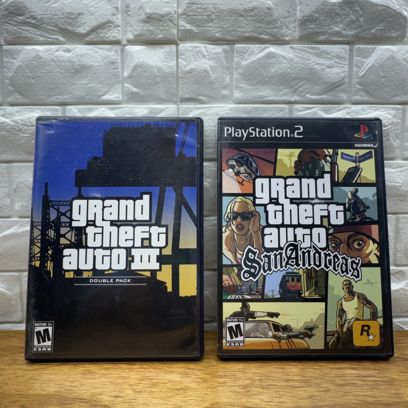 Grand Theft Auto: 3 & San Andreas Bundle (PlayStation 2, 2004) Tested Working