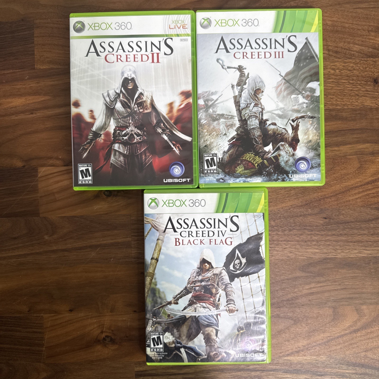 Assassin’s Creed Xbox 360 Lot of 3 – II, III, & IV – Tested