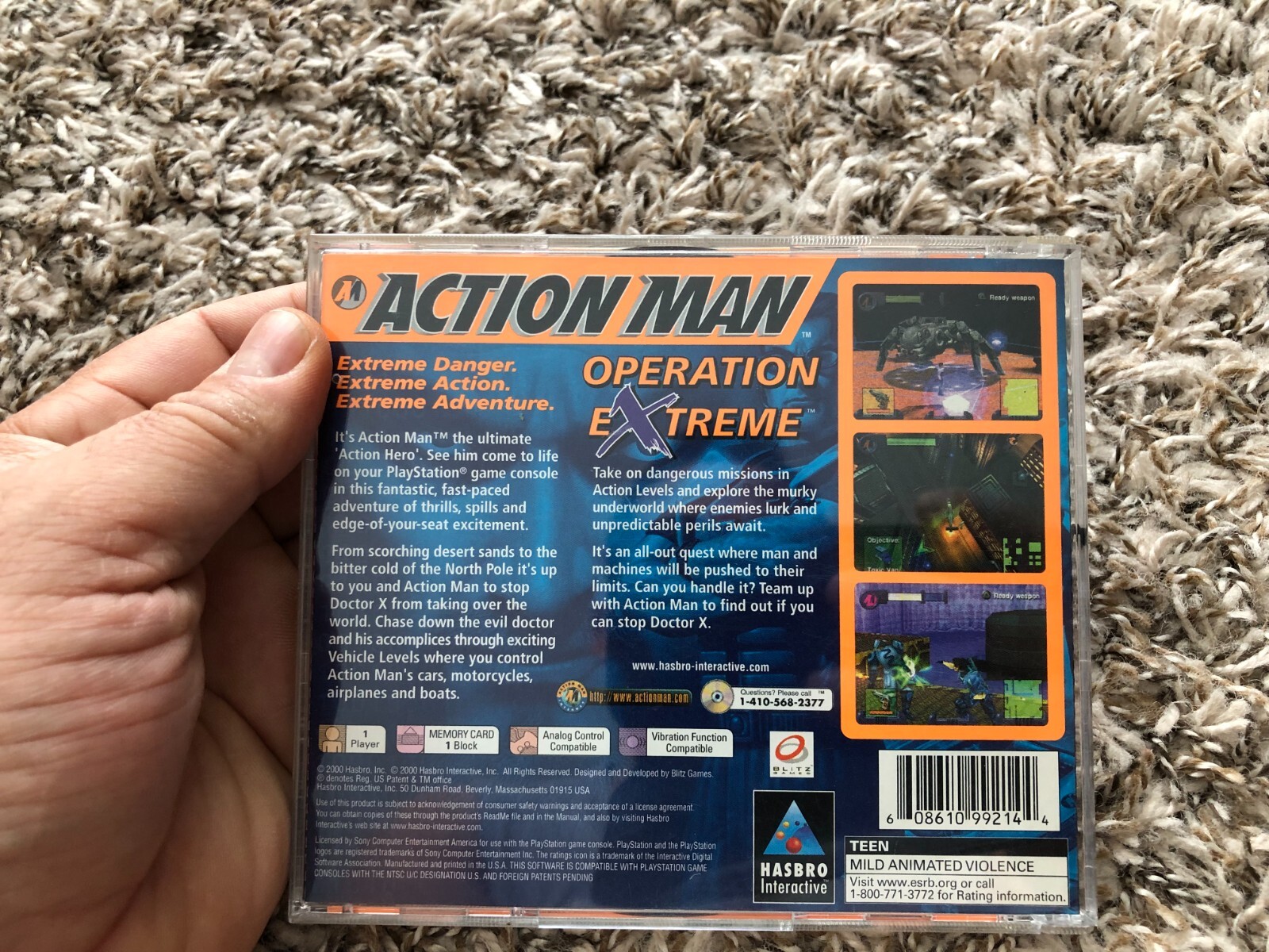 Action Man: Operation Extreme (PlayStation 1, 2000) CIB W/ Manual Tested