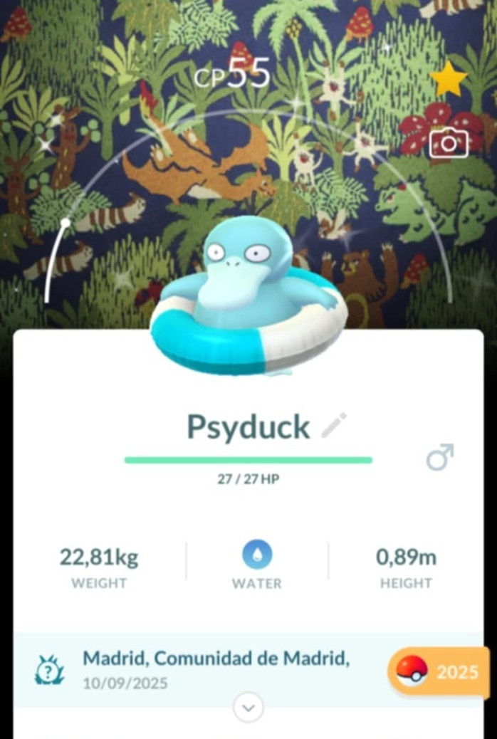 Shiny Psyduck (Swim Ring) Special Background – Trade 20K Stardust