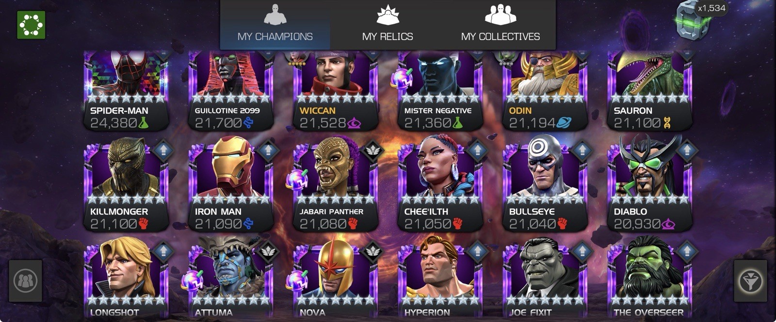 Marvel Contest of Champions MCOC Account