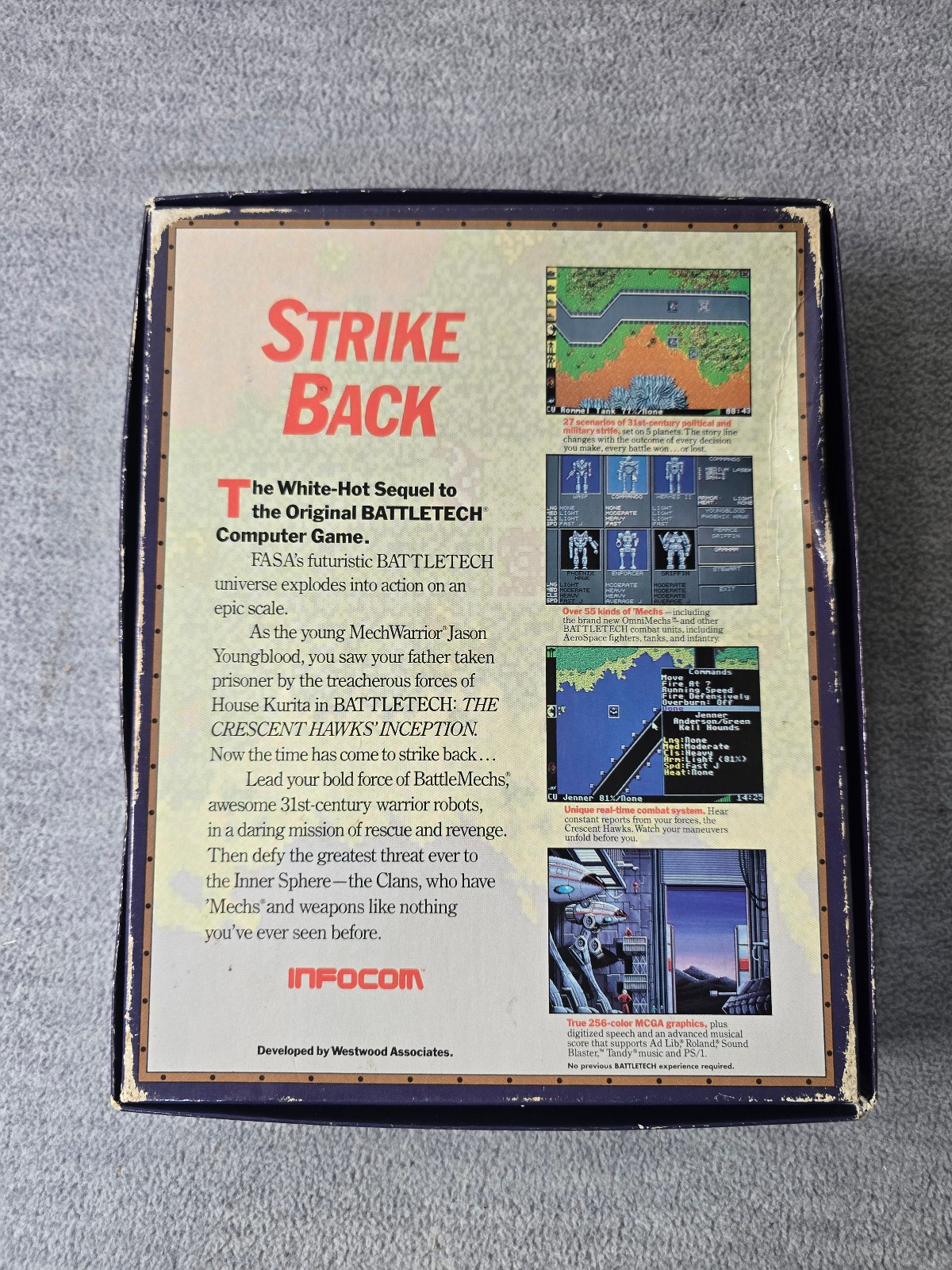 Infocom Computer Game Battletech – The Crescent Hawks’ Revenge with Poster