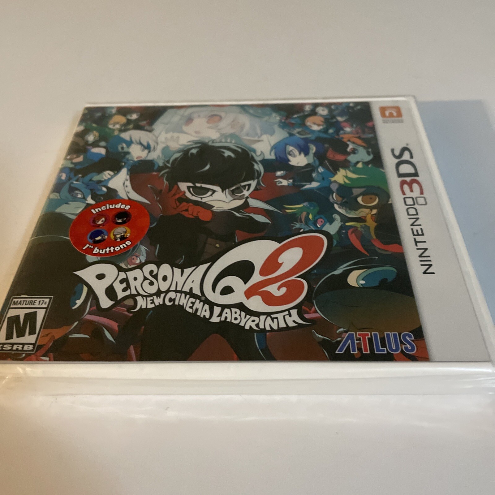Persona Q2 New Cinema Labyrinth Launch Edition Buttons FACTORY SEALED