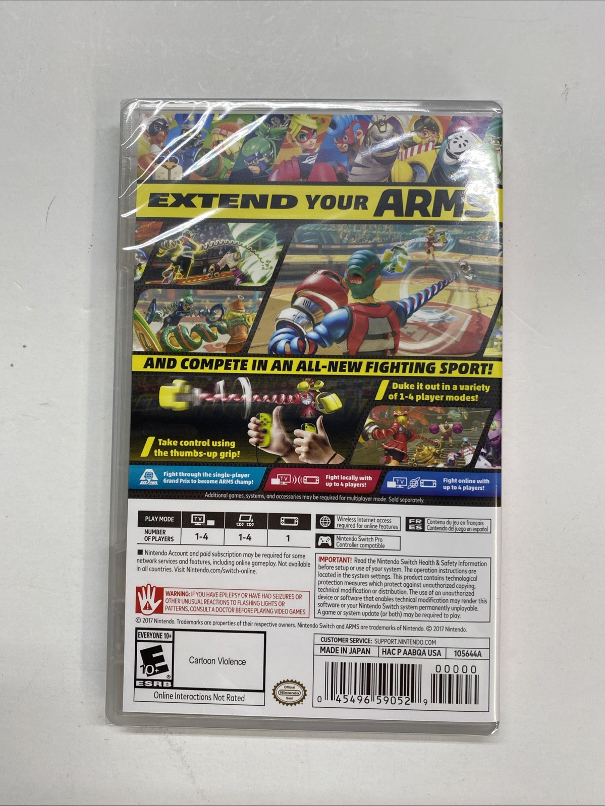 Arms Nintendo Switch USA Ver. 105644A NTSC First 1st Print RARE