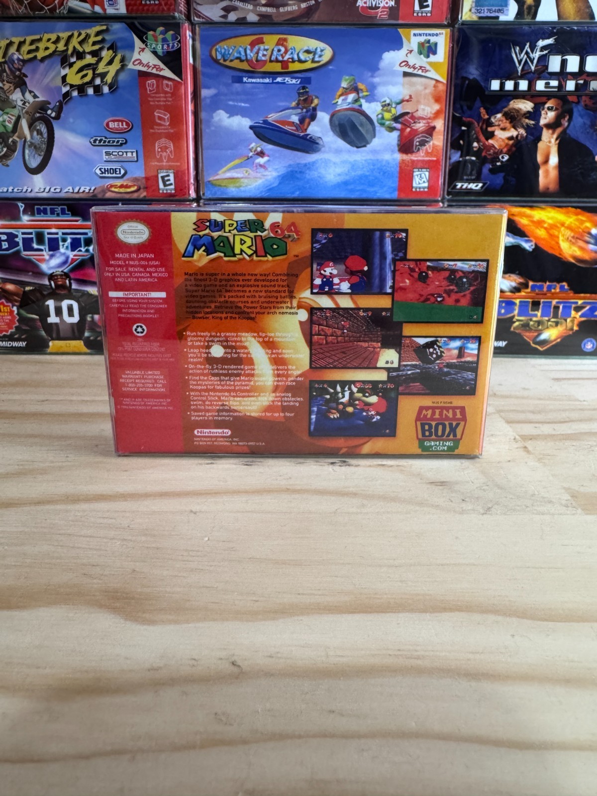 Authentic Super Mario 64 Nintendo 64 Cartridge (with custom box).