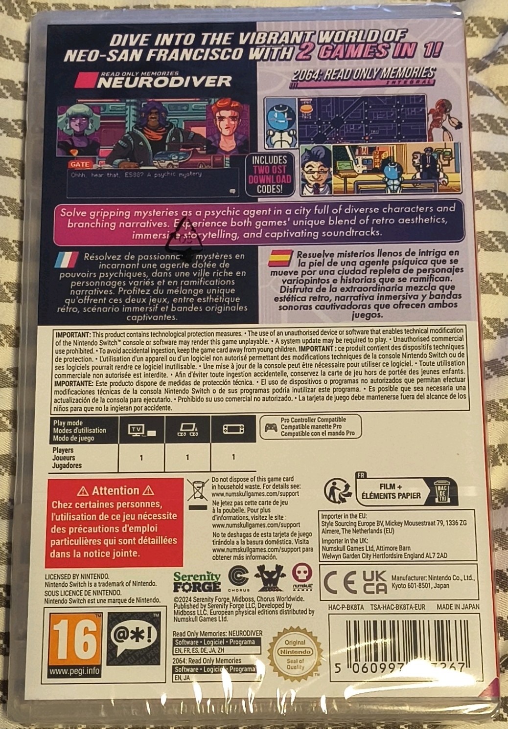 Serenity Forge Read Only Memories Double Pack Switch PAL PEGI 16 2024