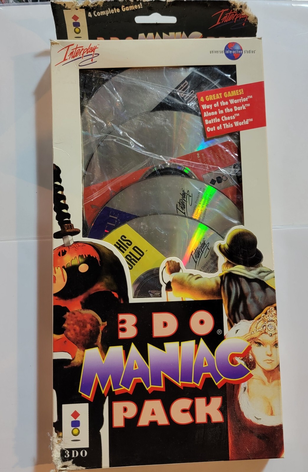 3DO Maniac Pack (Panasonic 3DO) Way Warrior Alone in the Dark Battle Chess