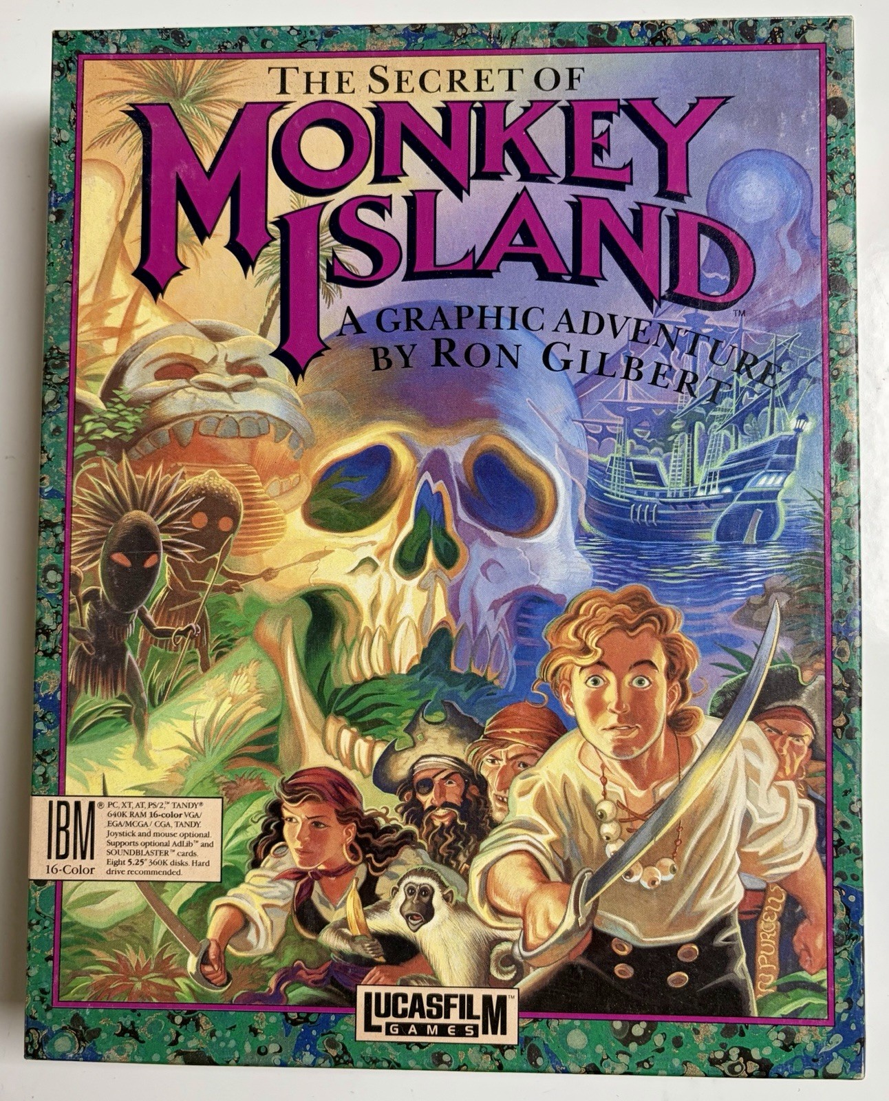 Lucasfilm Games Secret of Monkey Island PC Big Box (1990) Manual Included