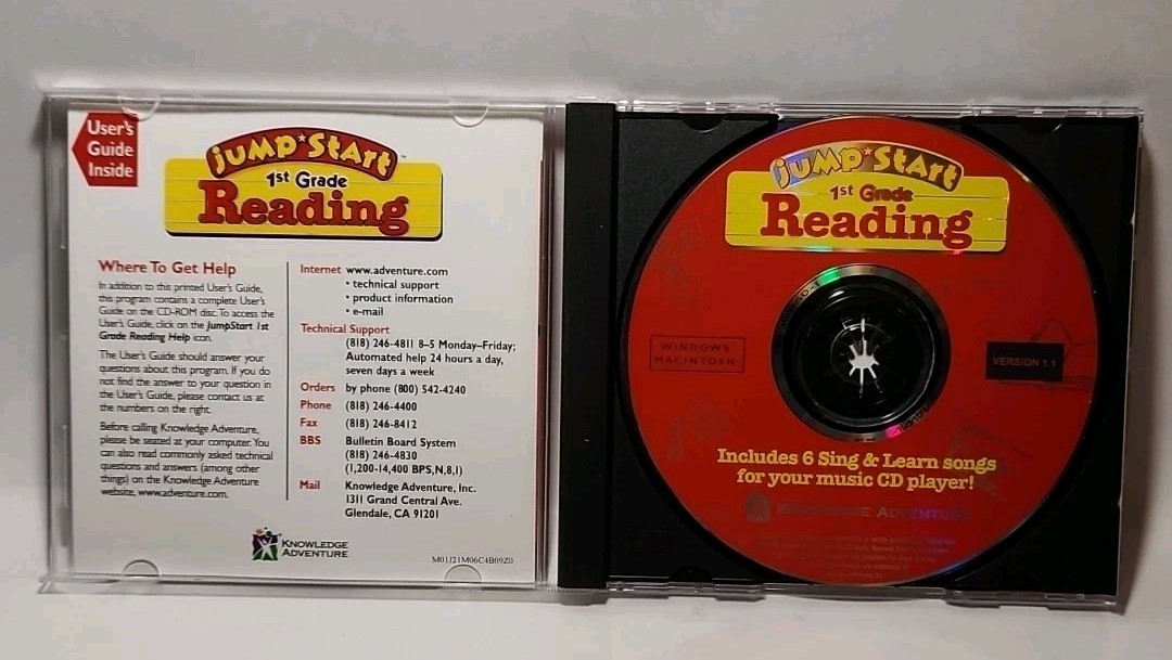 Jump Start – 1st Grade Reading Knowledge Adventure Win 95/Mac USA 6226