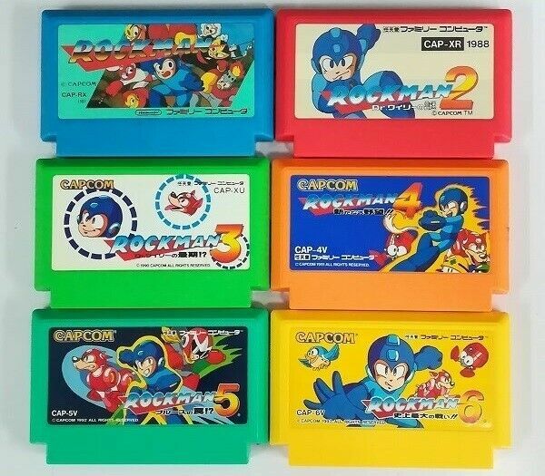 Nintendo Famicom Rockman 1 2 3 4 5 6 set Megaman Japan FC NES
