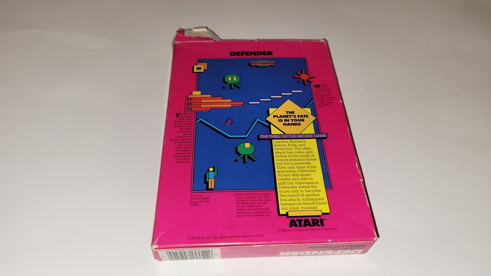 Defender Intellivision Game in Original Box w/Manual & Registration Card
