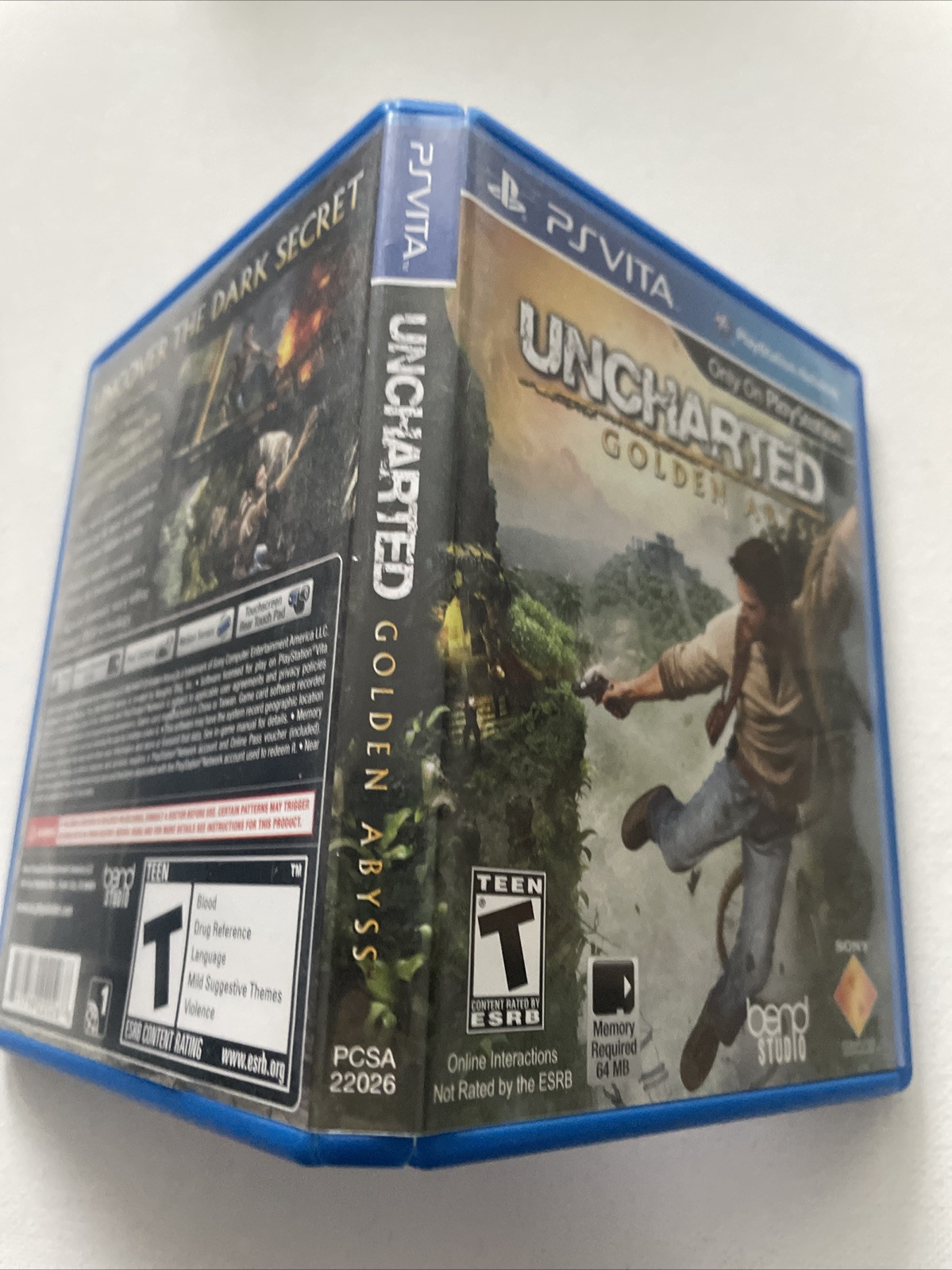 Uncharted: Golden Abyss (PlayStation Vita, 2012) Tested And Working Plastic Case
