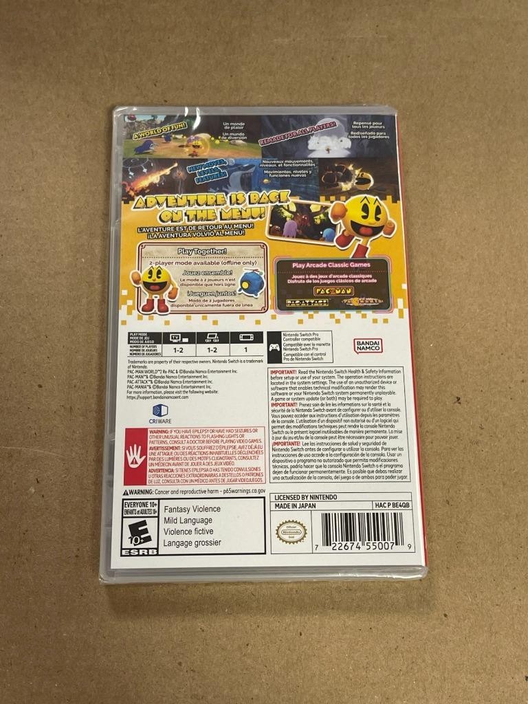 PAC-MAN WORLD 2 RE-PAC (NINTENDO SWITCH) BRAND NEW SEALED.