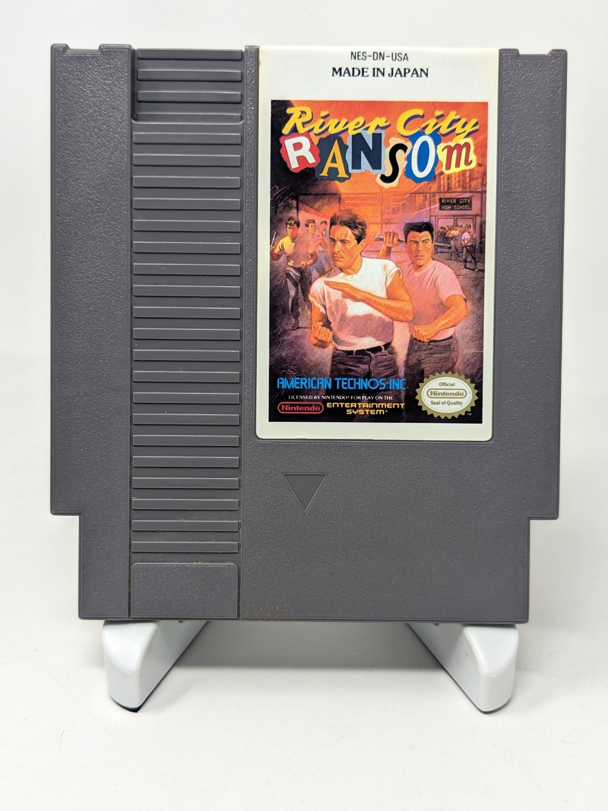 River City Ransom Nintendo NES 1989 Vintage Game Cartridge w/ Black Sleeve Clean
