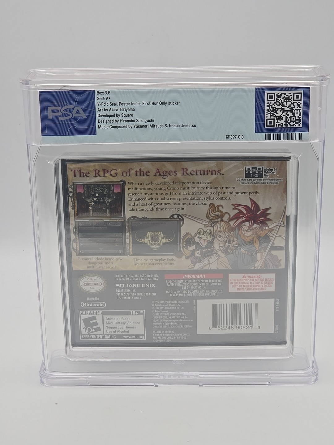 Nintendo DS Chrono Trigger NEW & Sealed Highest Graded WATA 9.8 First Run A+