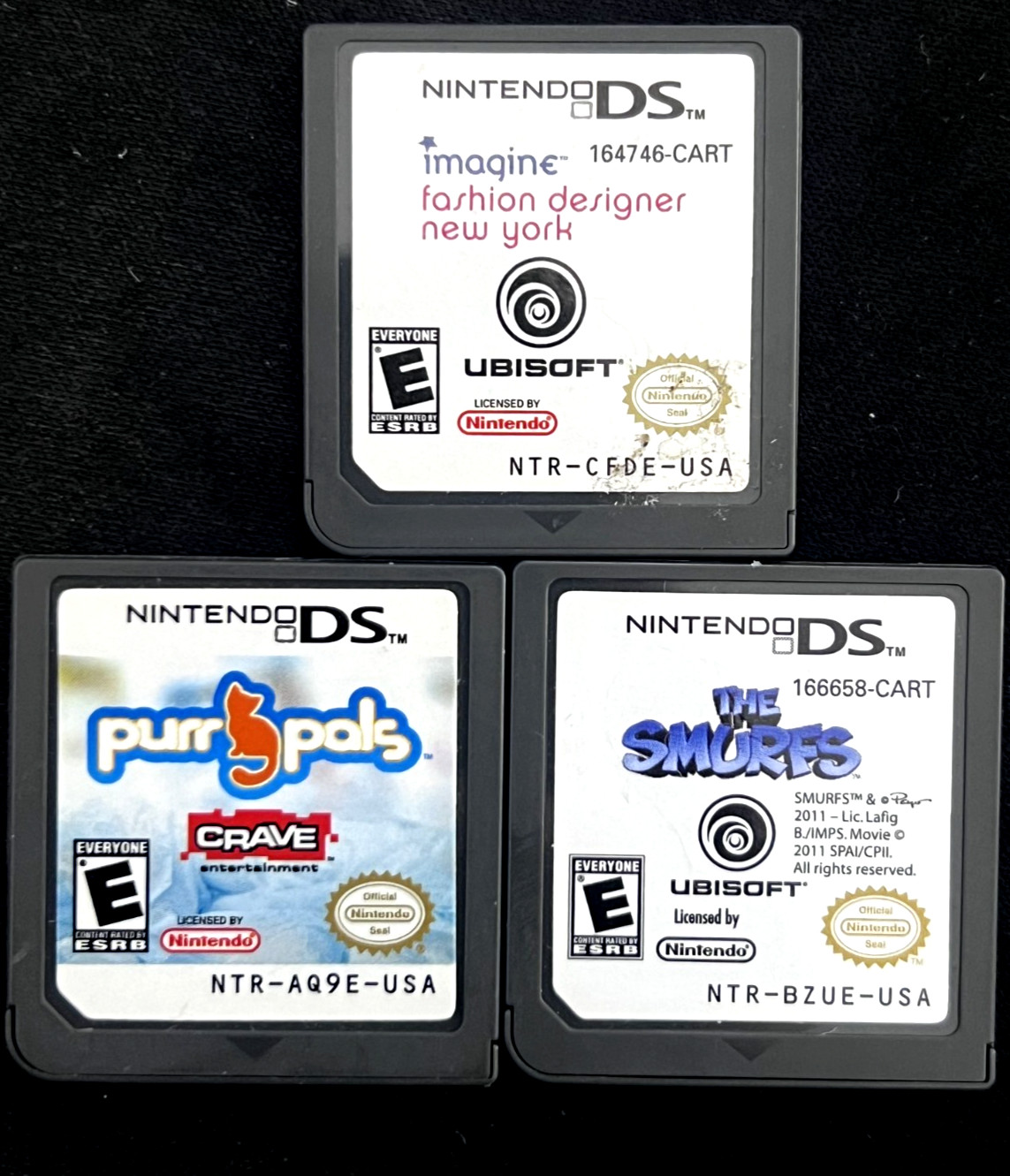 Nintendo DS Games Lot Bundle – The Smurfs / Purr Pals / Imagine Fashion Designer