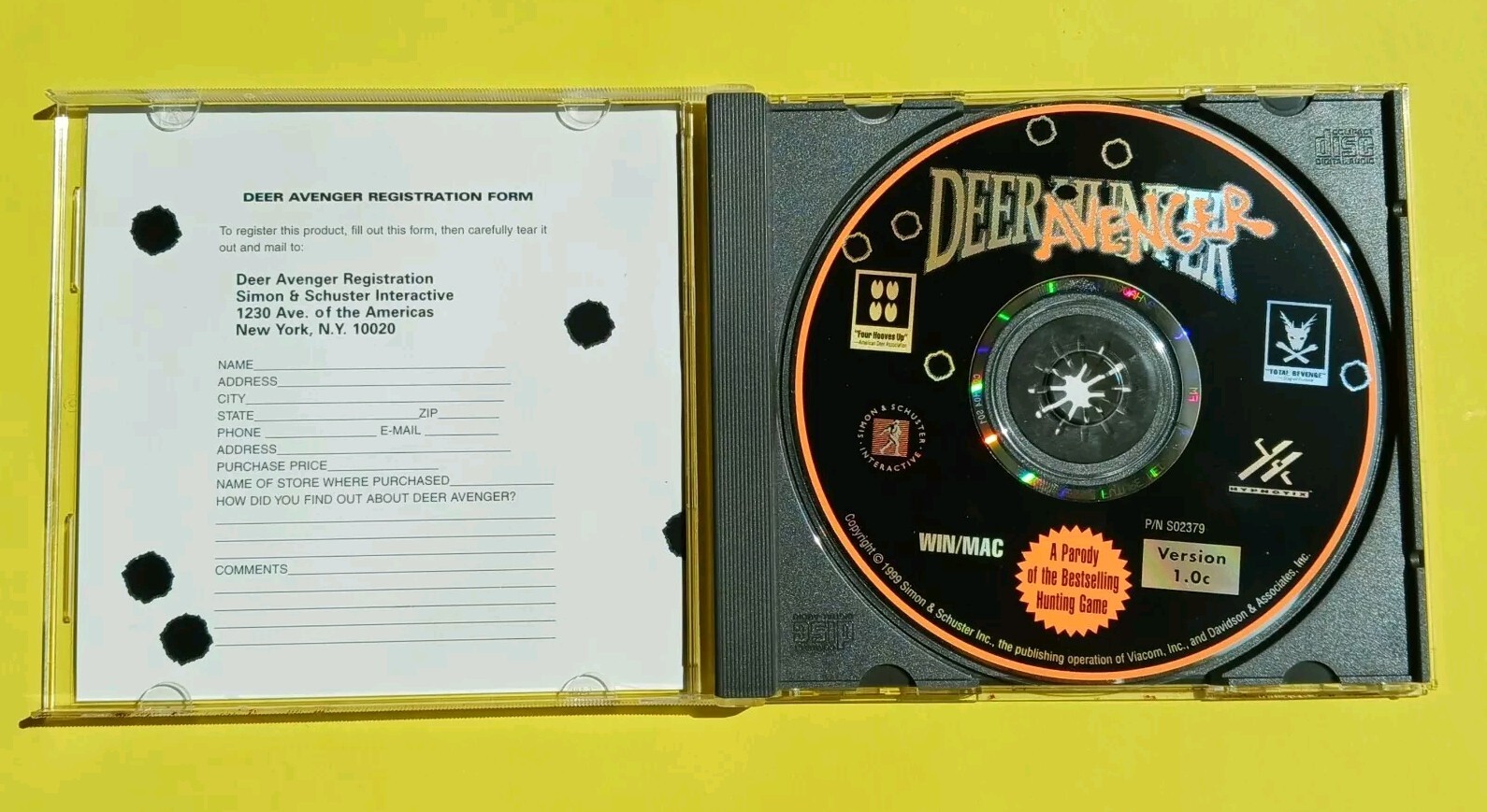 Deer Hunter Avenger PC/Mac CD-ROM Simon & Schuster 1999 Windows 95/98 Free Ship