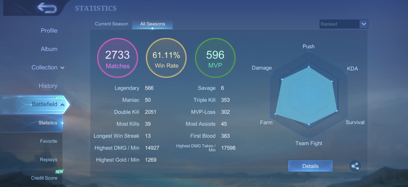 Mobile Legends (MLBB) Account – Mega Collector 3 (NA Account)